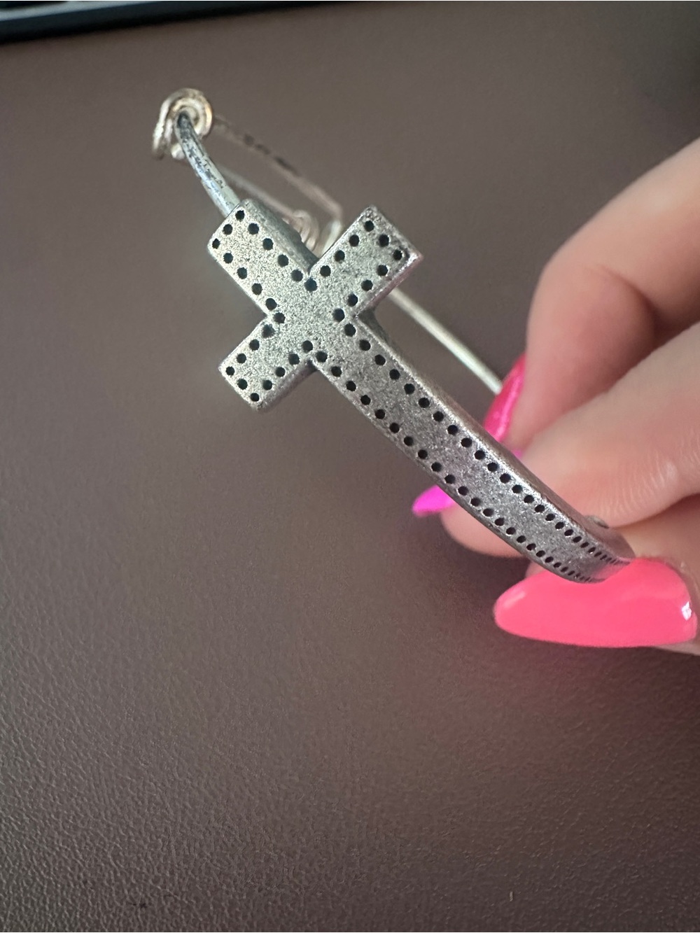 Alex and Ani Silver Cross Bracelet - Picture 3 of 8